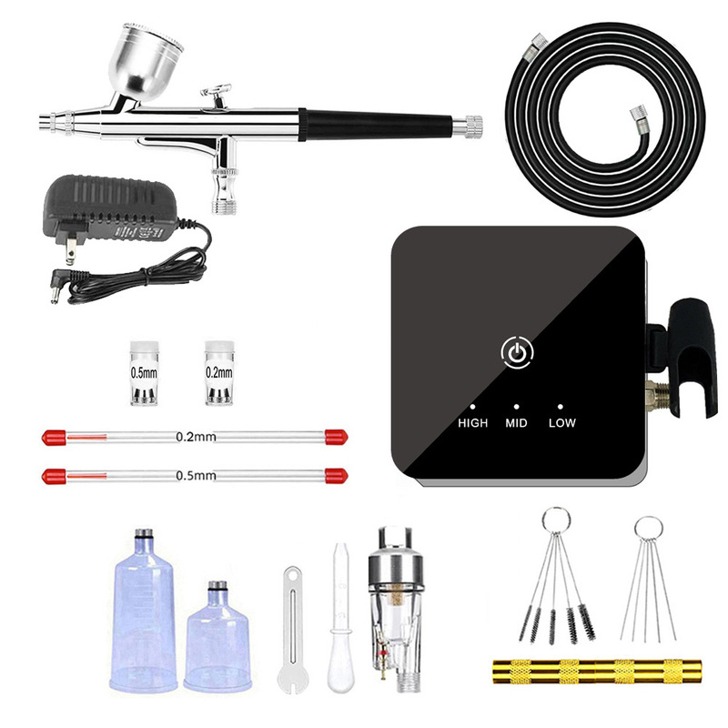 Nail Art Tattoo Food Coloring Cake Sandblasting Nail Art Spray Gun Model Coloring Art Spray Painting Airbrush Set