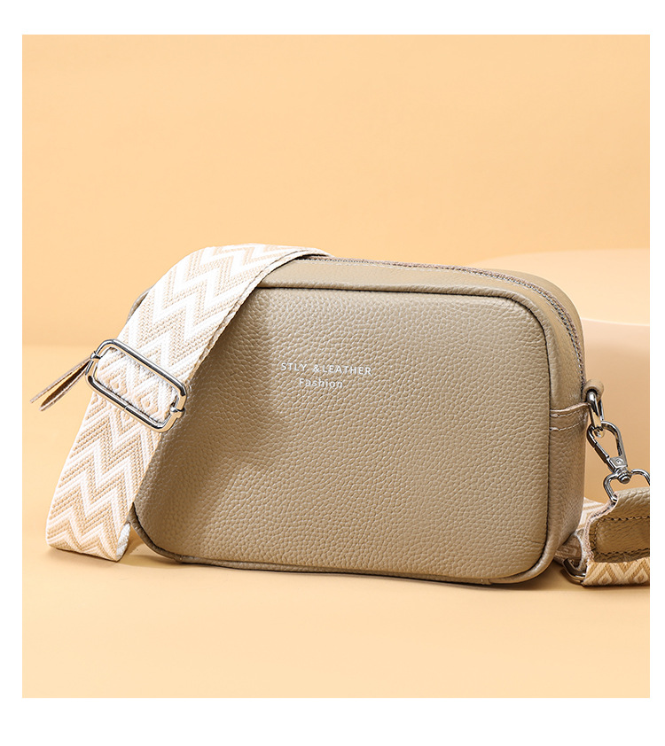 Genuine Leather Small Square Shoulder Bag For Women Versatile_voghion.com