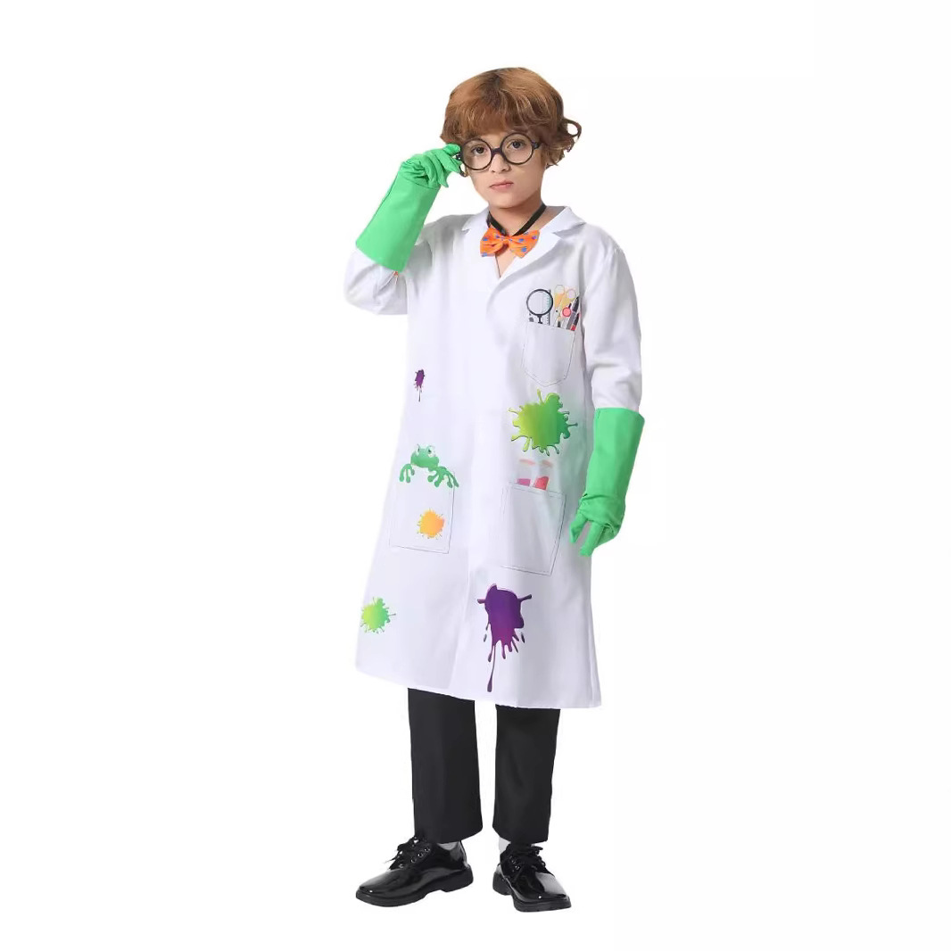 Halloween Crazy Frankenstein Lab Scientist Overalls Children's Costume Professional Costume