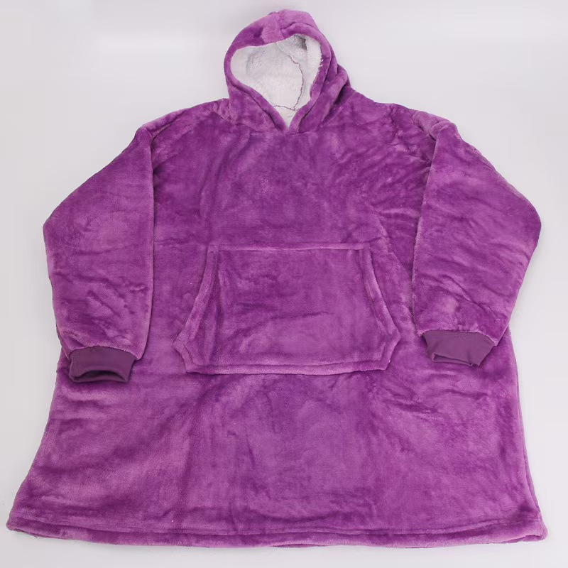 Cruz-frontera engrosada camisón ropa perezosa jersey de lana con capucha TV manta al aire libre a prueba de frío ropa perezoso pijamas al por mayor