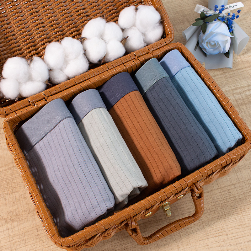 Ropa interior de los hombres puro algodón antibacteriano Boxer shorts hombres deportes transpirable suelta vitalidad Boxer shorts cabeza de los hombres