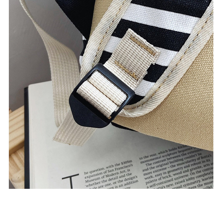 Stripes Large Capacity Fashion Canvas Backpack Wholesale Nihaojewelry display picture 23