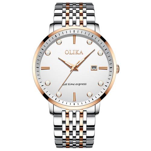 New olika brand waterproof watch men's fully automatic calendar with luminous quartz watch casual business men's watch