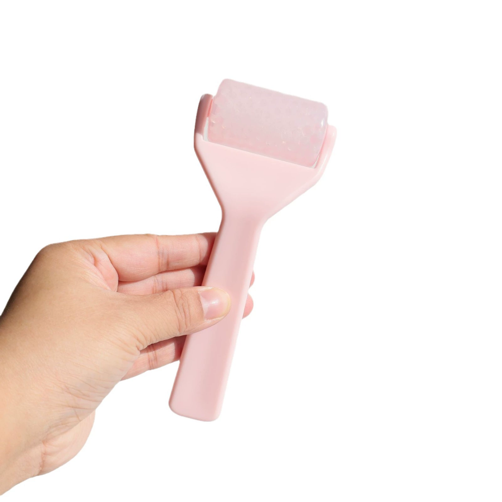 Ice, transparent gel, cosmetic massager for face
