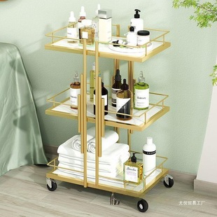 Wholesale Beauty Salon Trolley, Manicure, Eyelashes, Tattoo Embroidery, Fashionable Storage Rack, Light Luxury Instrument Storage Rack, Removable