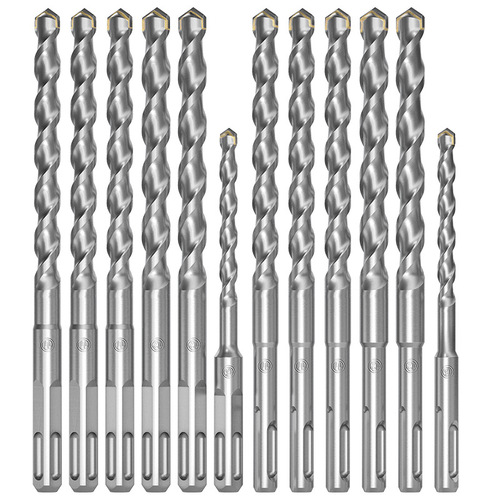 Bailey impact drill bit extended electric hammer drill bit four-pit square handle round handle through the wall concrete cement drill bit