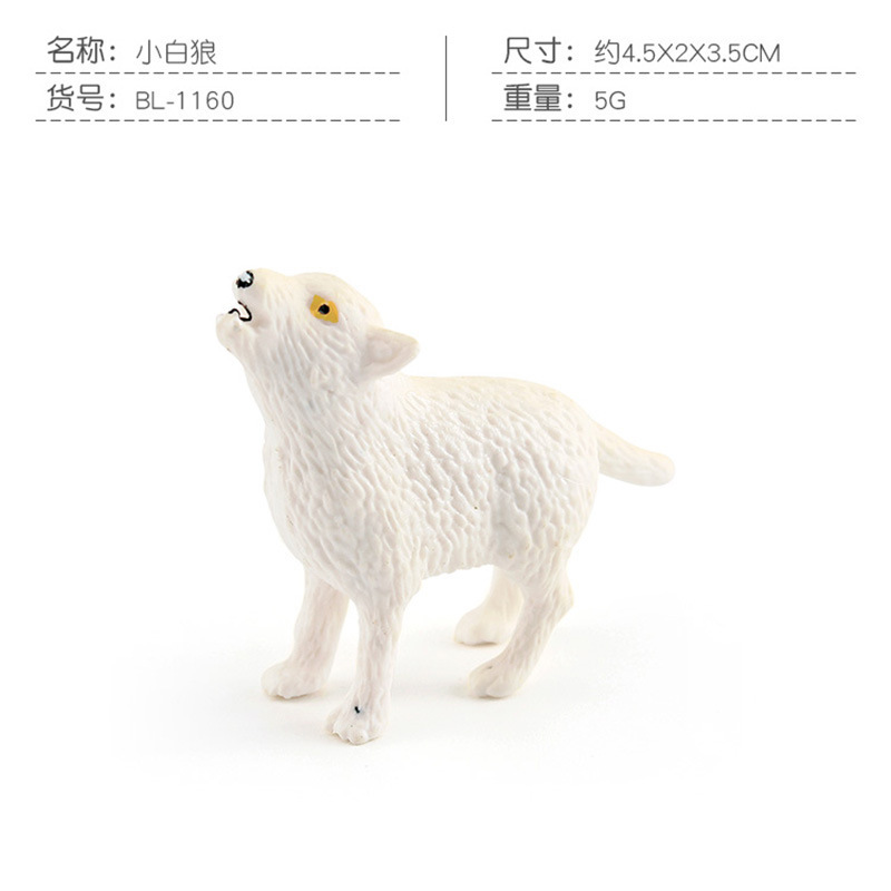Transfronterizo simulación bosque animal Lobo modelo lobo siberiano Rey Lobo Ártico Lobo Blanco Lobo escritorio decoración juguete