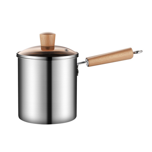 304 Stainless Steel Fry Pan for Home Use, Small Fry Skewers, Induction Cooker, Oil-Saving, Deep Pot, Dual Ears, Fry Pan with Filter Net, Soup Pot