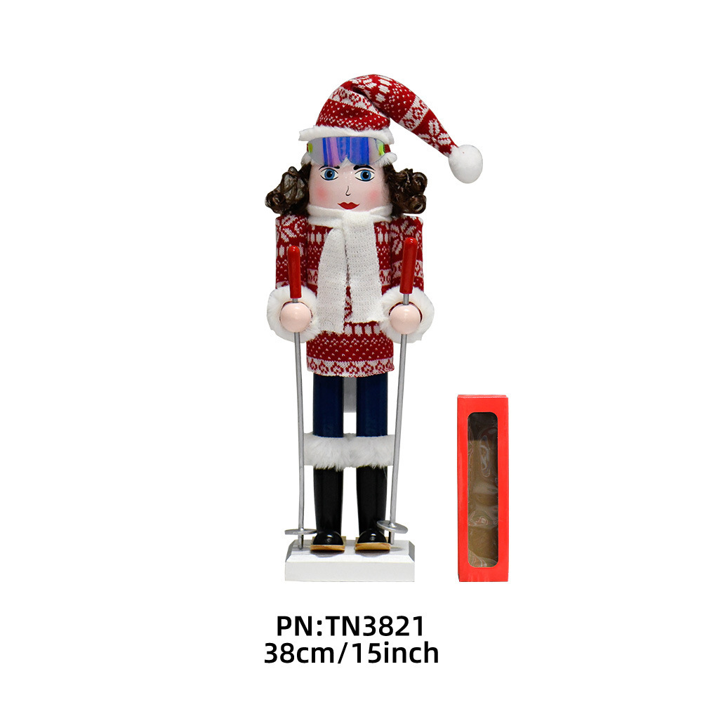 38cm hombre de nuez de madera 15in en stock Amazon creativo de Navidad regalo de cumpleaños decoración de escritorio