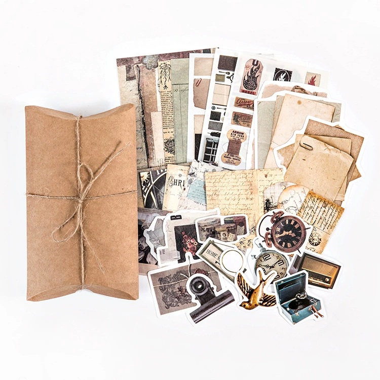 Cross -border Mo Mo Material Bags Retro Collection Room серия гриб-бабочка Ежемесячный DIY постер 30 листов
