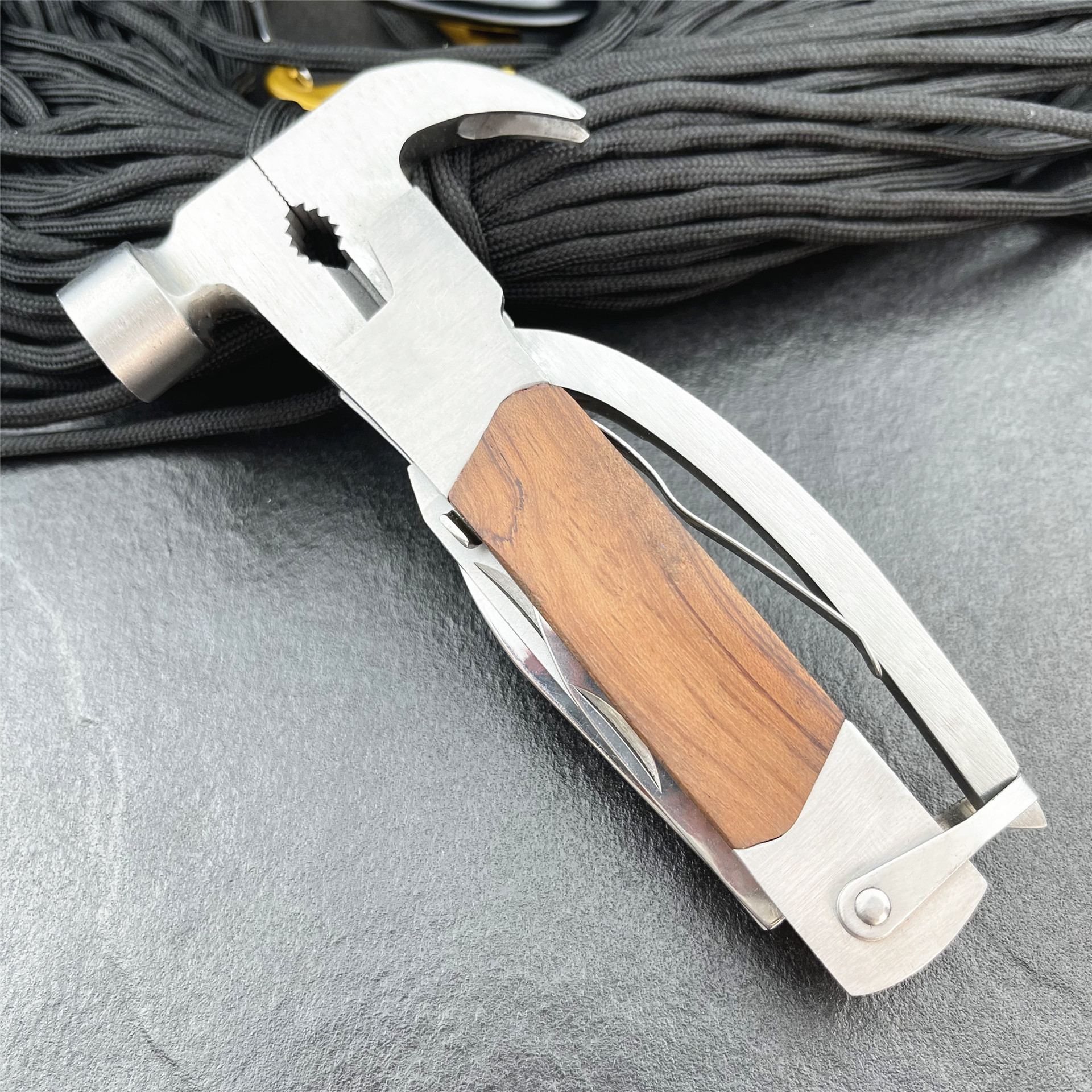 厂家直销不锈钢多功能锤子 羊角锤 户外多用途钳锤钳 羊角钳子