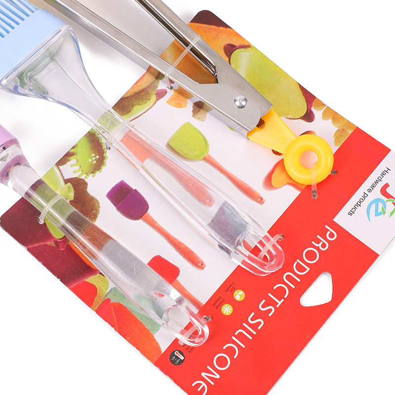 Utensilios de cocina de silicona de 4 piezas, para hornear, con batidor, al por mayor