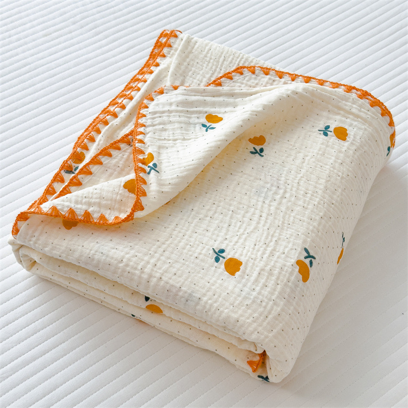 Clase A, capa de gasa de doble capa para madres y bebés, colcha de toalla, colcha de algodón, colcha de aire acondicionado para niños, manta de siesta para bebés
