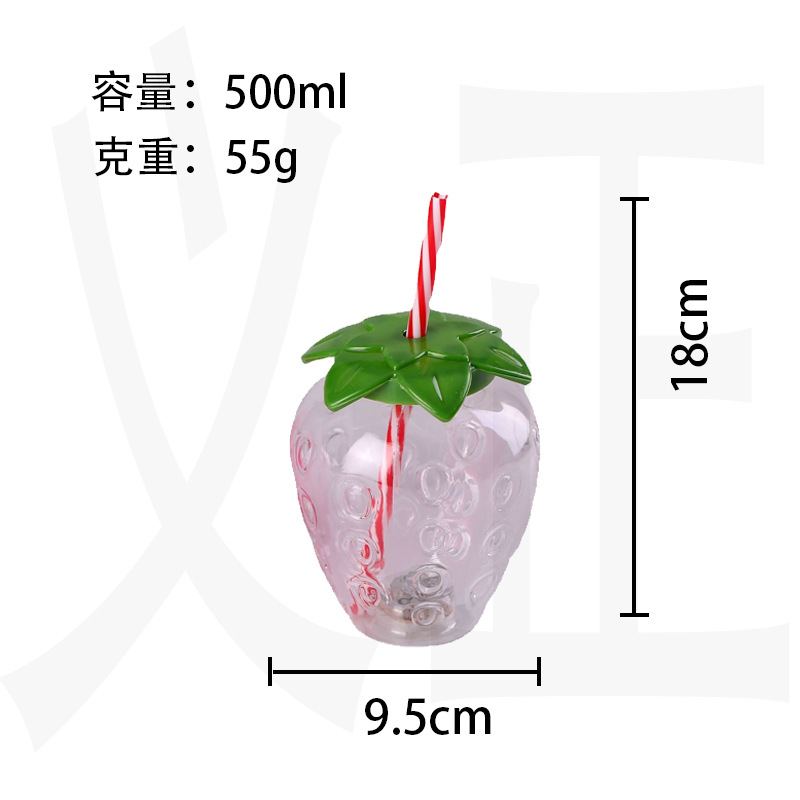 Fresa transparente (con pajita)