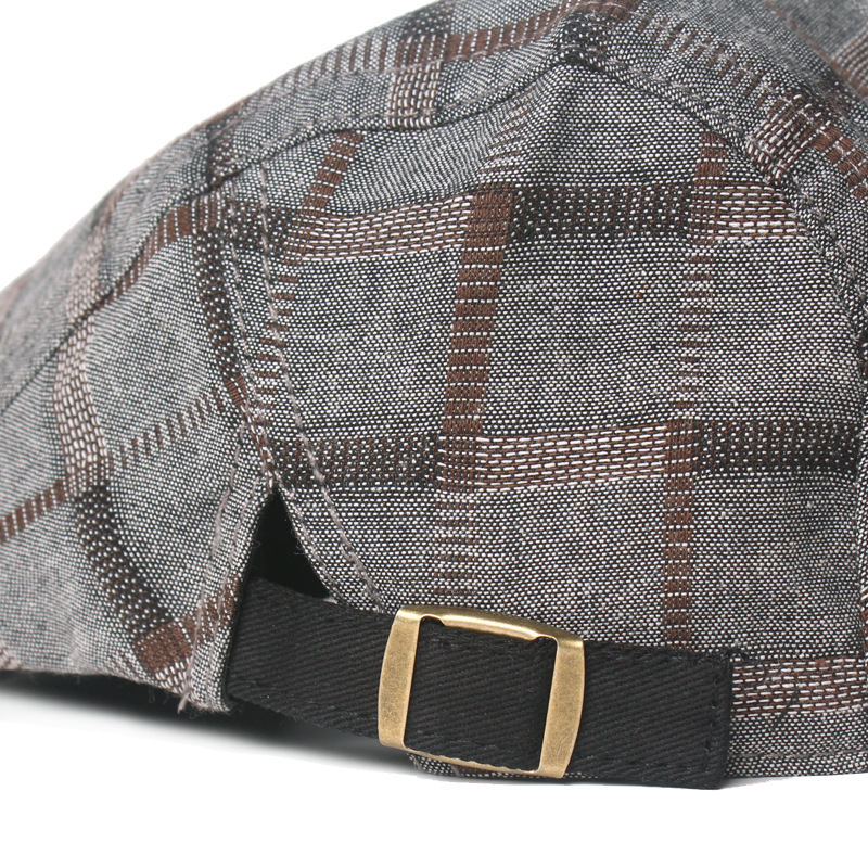 Baixiaoyuan primavera y verano retro sombrero para el sol artístico algodón y lino gorra enarbolada para hombres y mujeres sombrero delantero cara de pato