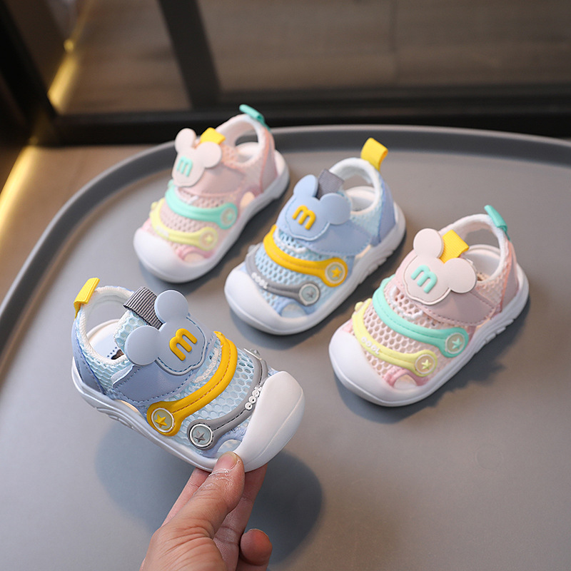 Dropshipping 2025 Spring Baby Non-Slip Toddler Shoes Baby Shoes Boys and Girls Stable Shoes Functional Hole Sandals