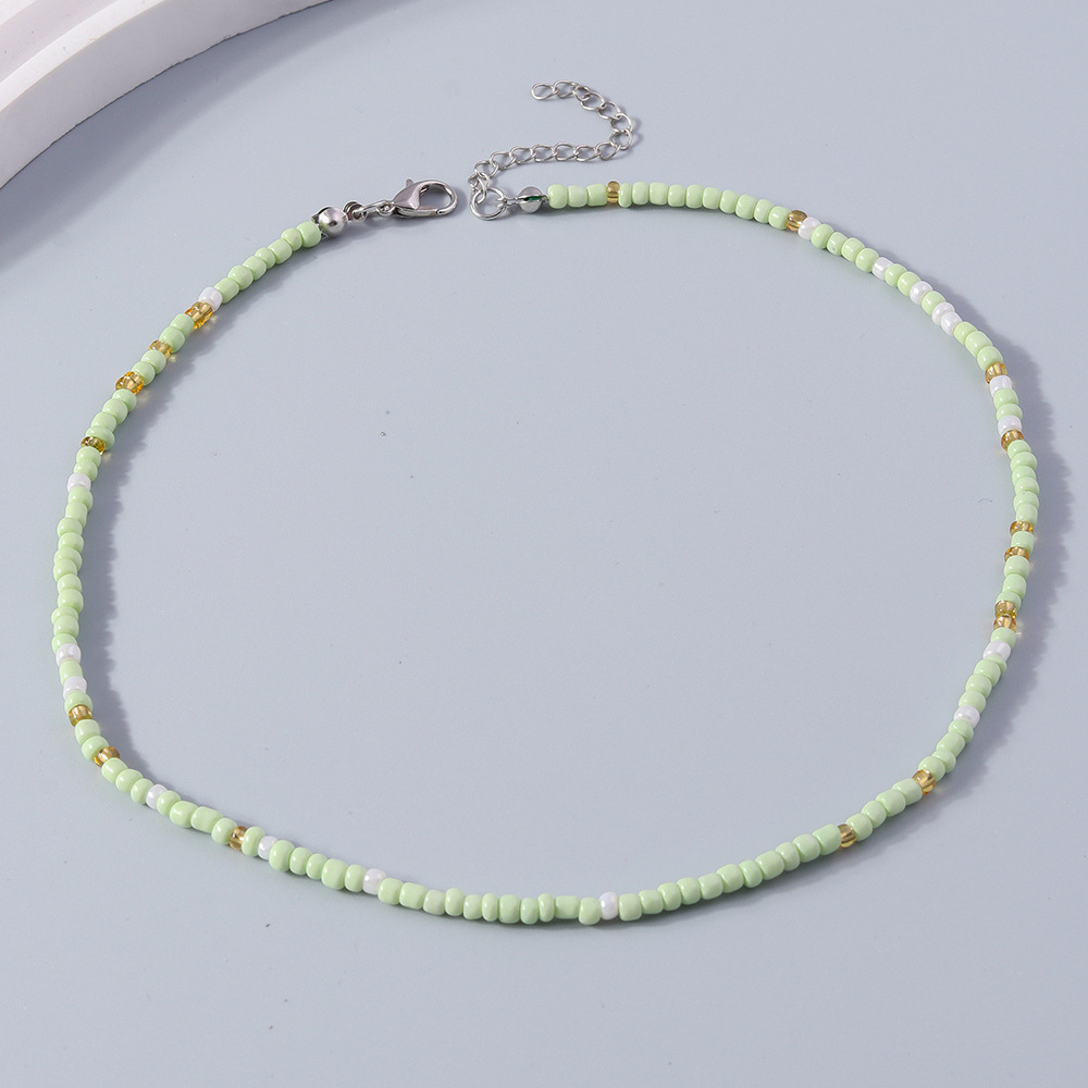 10g Weight Necklace Classification Resin Chain Material Beaded Chain Chain Type 1 Piece Quantity Holiday, Daily Occasion Plastic, Resin Material Round Pattern Spring&Summer Season Women's Gender Sweet Style Sweet Round Plastic Resin Beaded Chain Beaded Necklaces Wholesale 14