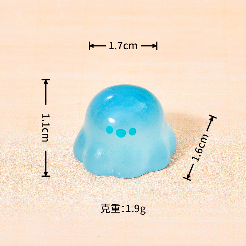 树脂仿真夜光小幽灵 冰箱贴钥匙扣小夜灯发夹装饰配件diy材料批发|undefined