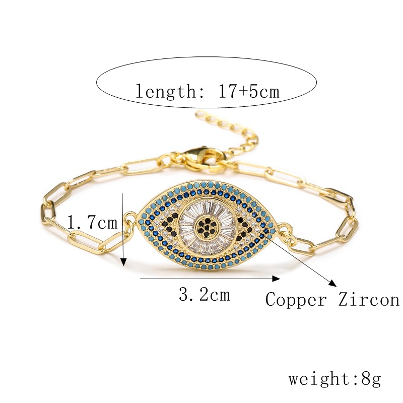 Fashion Palm Copper Bracelets Plating Zircon Copper Bracelets