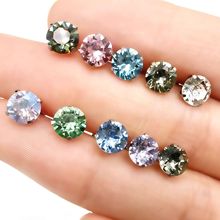 正品批发施家华子水晶G23盒钛合金耳钉穿孔可替换圆底耳骨钉舌钉