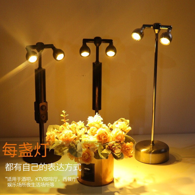 Atmosphere dining room desktop night light led desktop spotlight bar table lamp clear bar remote control card holder table lamp