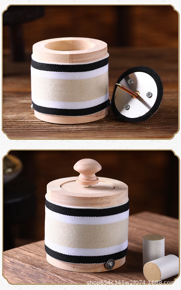 Smokeless Moxibustion Box Portable Moxa Warmer Set with Straps for Home Warming Therapy preparation