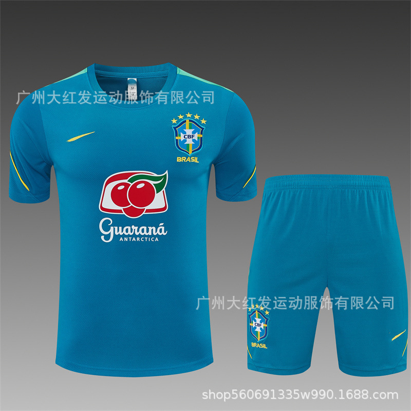 27 Mangas cortas Brasil azul