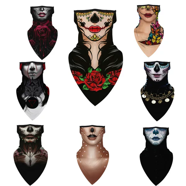 Factory Direct Supply for Cross-Border Merchants Adult Ear-Hanging Triangle Headscarf Dustproof Sunscreen Mask Beauty