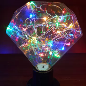 G95平钻 RGB七彩闪烁铜线灯LED球泡 咖啡厅酒吧圣诞装饰 小夜灯