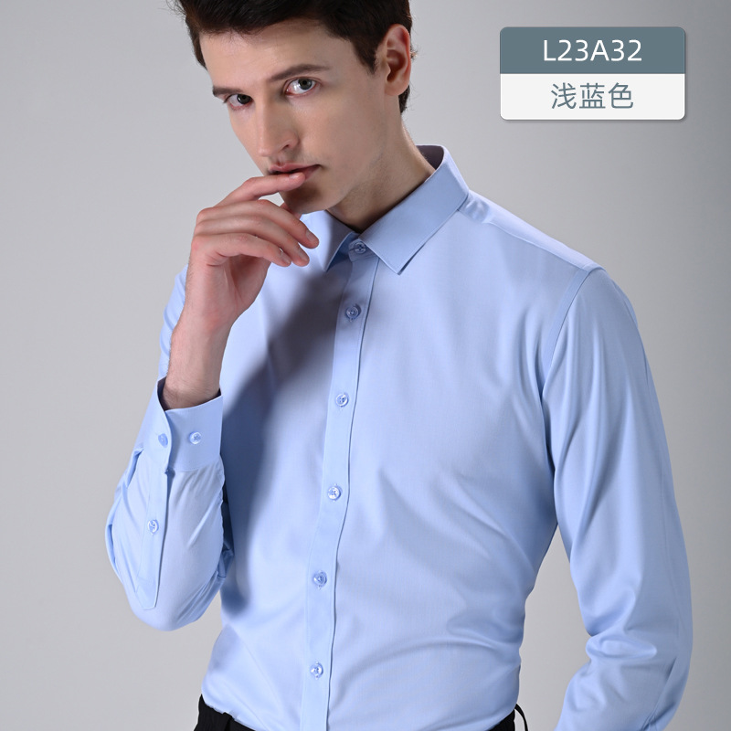 Camisa de Manga Larga de Fibra de Ajenjo para Hombre, Antibacteriana y Sin Planchado image 8