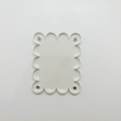 レースアクリル磁気フォトフレームマグネットスタンプ収納写真冷蔵庫マグネットギフト手作りレースデザイン