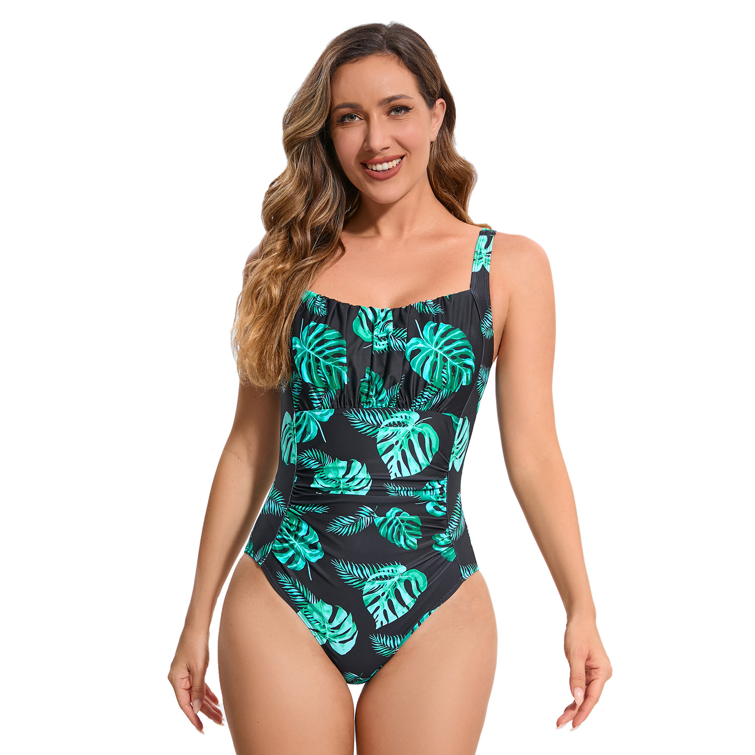 Nuevo bikini de comercio exterior transfronterizo europeo y americano sexy traje de baño de una pieza de color sólido femenino Amazon AliExpress traje de baño al por mayor