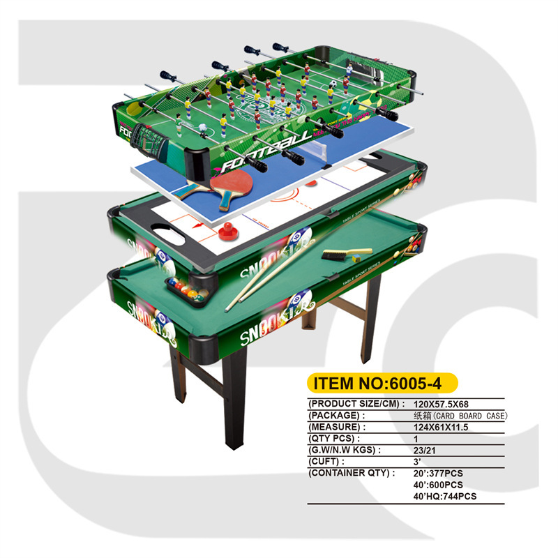 Cross-border 3 - en - 1 4 - en - 1 mesas de billar plegables multifuncionales, fútbol, hockey sobre hielo, mesa de tenis de mesa