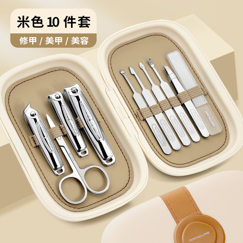 Empuje casero cucharas de orejas tijeras de uñas en stock set tijeras de belleza tijeras de piel muerta tijeras de manicure de canal inclinado