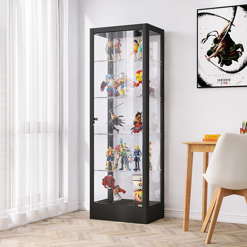 Full-glass hand-painted display cabinet with lights, transparent dust-proof display cabinet for toys, LEGO display and storage cabinet