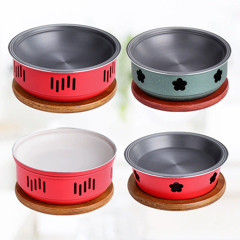 Спиртовка из алюминиевого сплава Китайский маленький горячий горшок Бытовой Коммерческий жесткий сухой горшок Суп Теплая плита Твердый спиртовой горшок