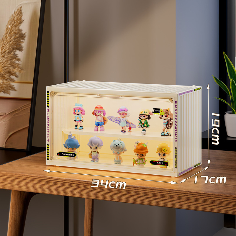 アクリルブラインド収納ケース防塵厚手透明高颜値展示棚泡マット手作り展示ケース|undefined