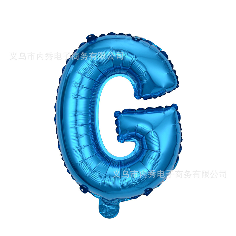 Estilo americano Delgado 16 pulgadas inglés carta globo pequeño tamaño A- Z cumpleaños boda habitación decoración aluminio película globo al por mayor