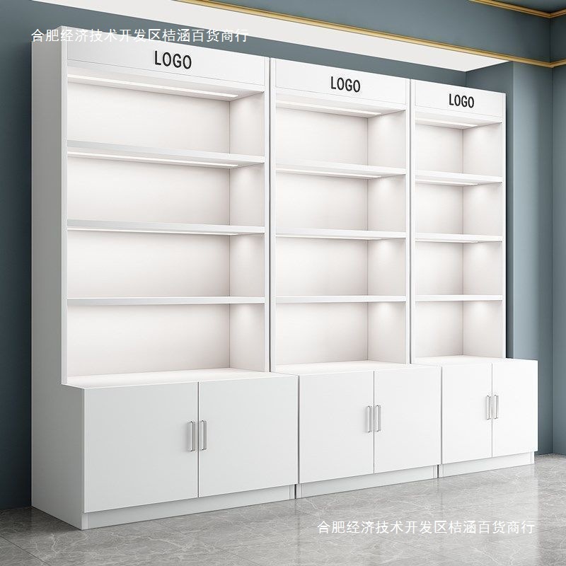 化妆品展示柜美甲美容院产品陈列柜酒柜超市货架置物架子落