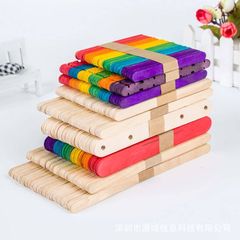 Factory Direct Sales Colored Popsicle Sticks Ice Cream Sticks Popsicle Rods Handmade Material DIY Wooden Rods Making Wooden Sticks