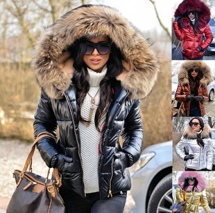 Spot Foreign Trade New European and American Women's Cotton-Padded Jackets, Down-Padded Jackets, Short Women's Cotton-Padded Jackets