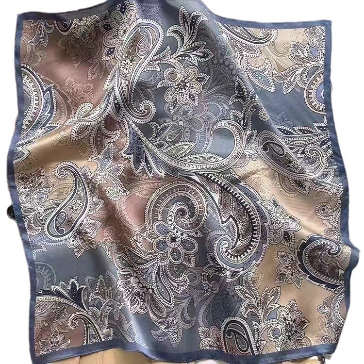 Sixi con la historia de la rosa bufandas geométricas de estilo nacional, bufandas de seda de 70 mujeres elegantes