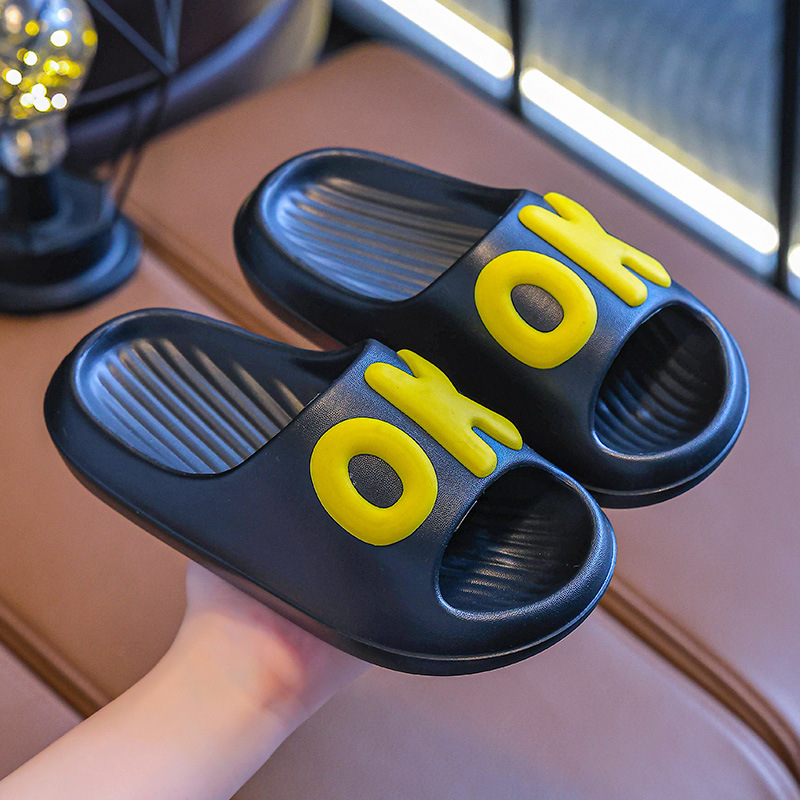 Zapatillas para padres e hijos mujeres de verano para hombres una familia de tres niñas de verano para baño de casa interior antideslizante zapatillas para niños de mediano tamaño