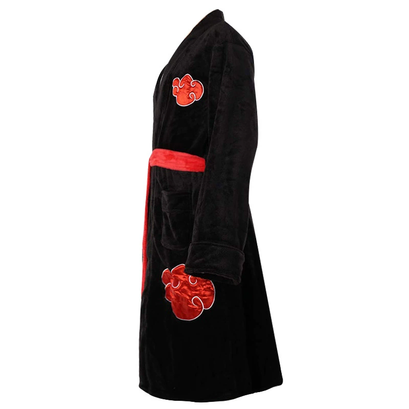 Naruto, flannel velvet long bathrobe, cosplay, increased thickness