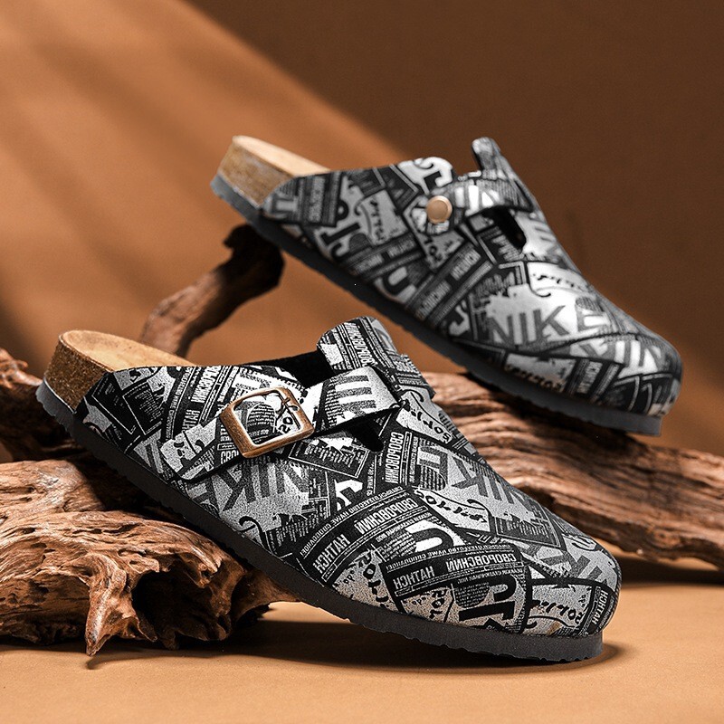 Classic Birkenstock women's retro cork height-increasing sandals with thick soles for outdoor wear, fishing Birkenstock half slippers for men Classic Birkenstock women's retro cork height-increasing sandals with thick soles for outdoor wear, fishing Birkenstock half slippers for men