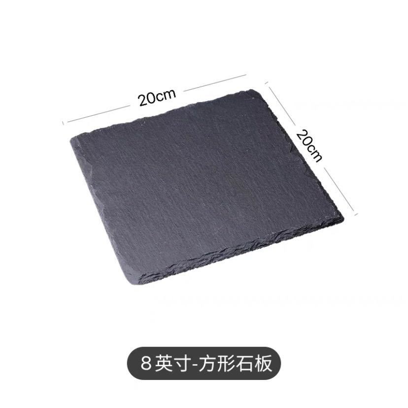 Fábrica al por mayor de estilo europeo en forma de corazón Placa de posavasos pizarra negro natural roca montaña almohadilla de aislamiento térmico de Esquisto