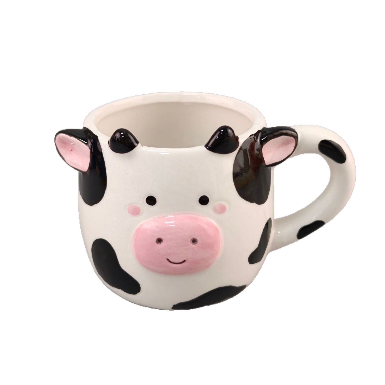 Exportación creativa de exportación de tazas de cerámica personalizadas vacas cuadrangulares con tazas de orejas lindas tazas de bebidas de regalo para niños