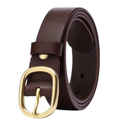 CARLE KELLEN Belt Women's Genuine Leather Fashion Versatile Jeans Belt Simple Pure Cowhide Pin Buckle Women's Belt