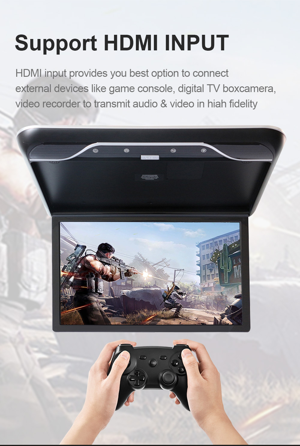 22inch Rv, Commercial Vehicle, Bus, Universal Vehicle-Mounted High-Definition Display, Tv, Android Touch Ceiling Monitor