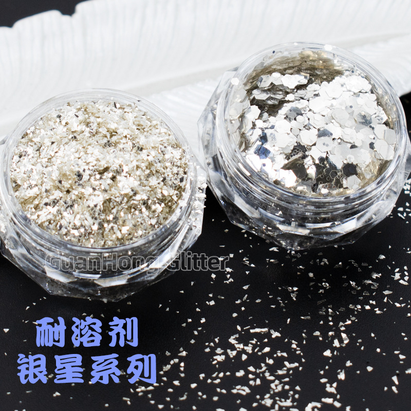 Solid -resistant sterling silver glittering powder high bright thin…